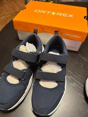 Women’s Navy Velcro Strap Sneakers